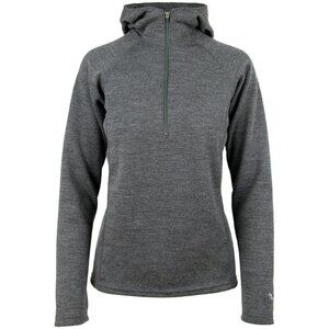 Wintergreen Northern Wear Hannah Hoodie 100& Merino Wool Made in USA Gray Zip up